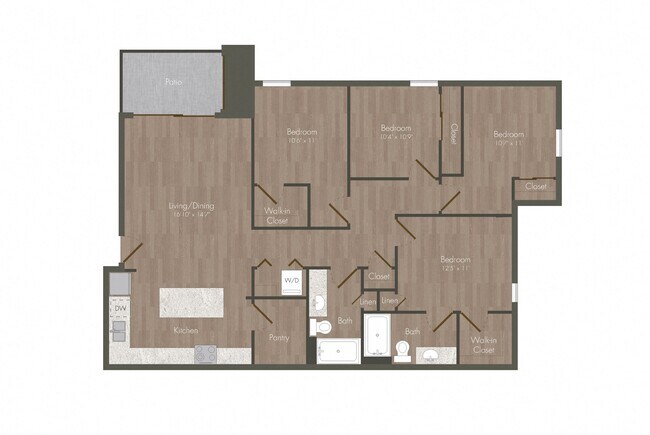 4 Bed Unit WAIT4 WAIT4 floor plan